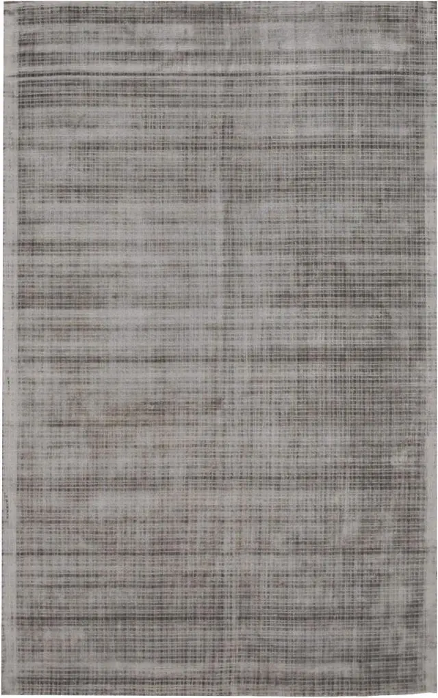 Alt view image 2 of 5 - Handwoven Viscose Silver Contemporary Solid Milano Rug, Made in India
