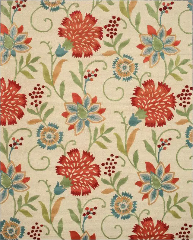 Alt view image 2 of 7 - Camel/Beige Hand Knotted Wool Traditional Agra Rug, Made in India