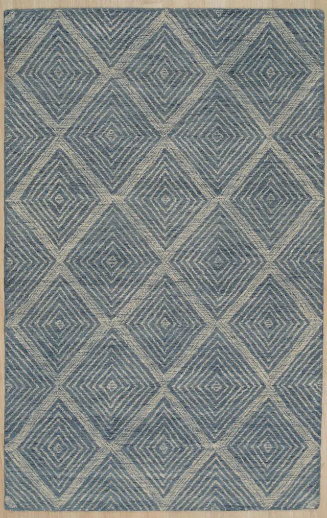 Alt view image 2 of 7 - Handloomed Wool Brown Transitional Modern Rainbow Loom Rug, Made in India