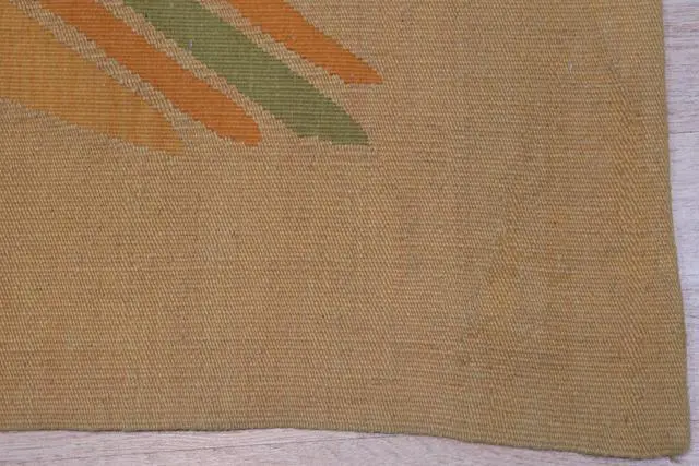 Alt view image 2 of 4 - Handwoven Wool Beige Contemporary Modern Modern Flat Weave Rug, Made in India