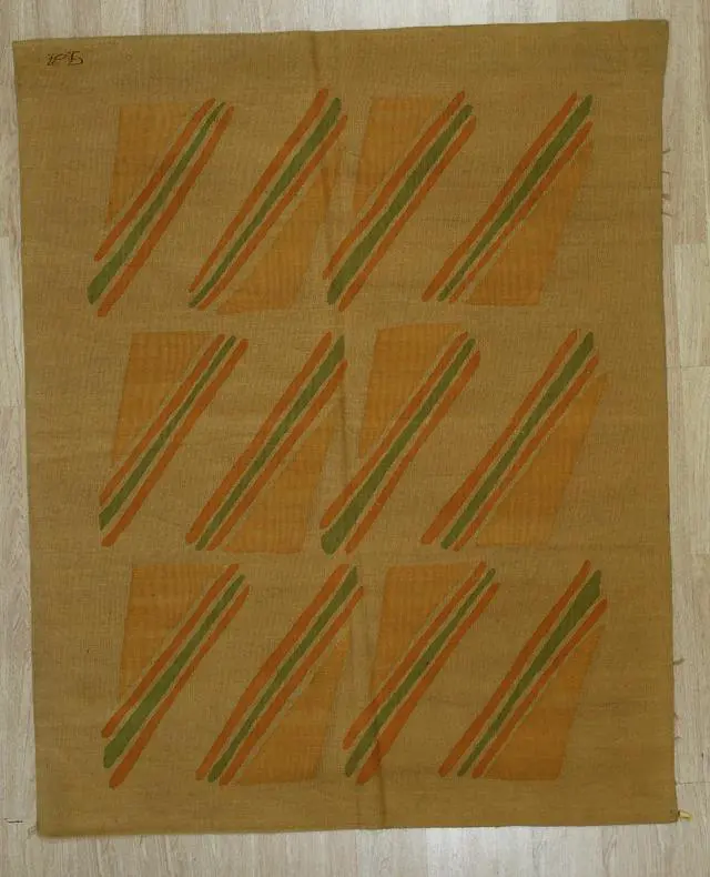 Main image of Handwoven Wool Beige Contemporary Modern Modern Flat Weave Rug, Made in India