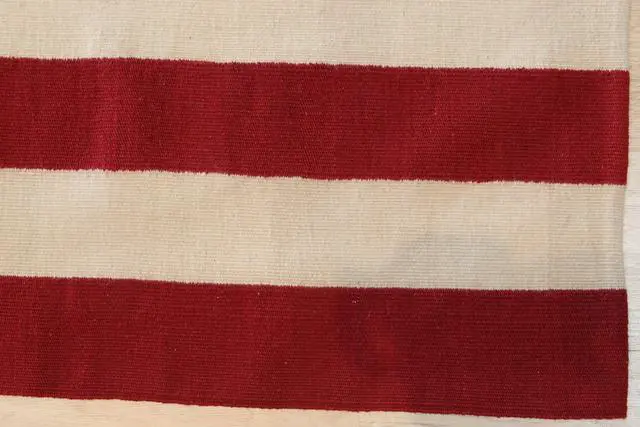 Alt view image 2 of 4 - Handwoven Wool Red Contemporary Modern Modern Flat Weave Rug, Made in India