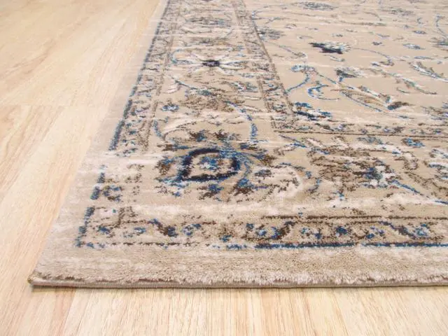 Alt view image 3 of 4 - Beige Distressed Bohemian Isabella Rug, Made in India