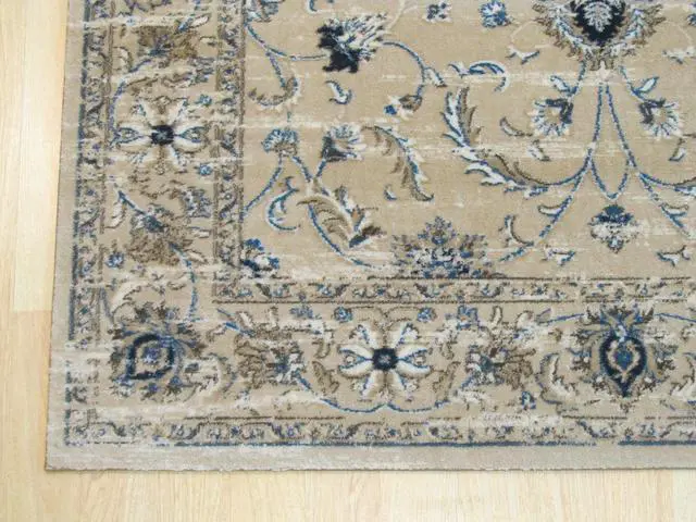 Alt view image 4 of 4 - Beige Distressed Bohemian Isabella Rug, Made in India