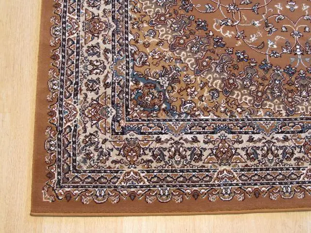 Alt view image 2 of 4 - Rust Traditional Oriental Tabriz Rug, Made in India