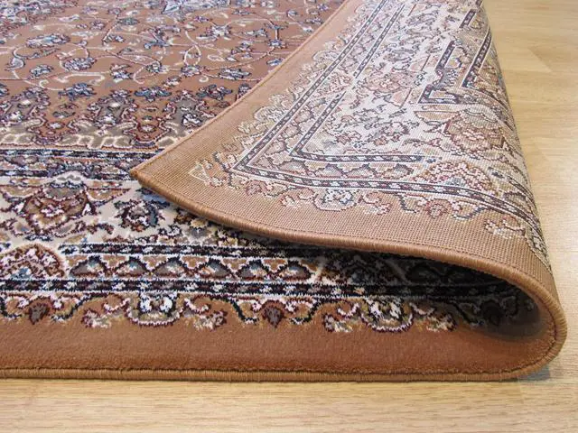 Alt view image 3 of 4 - Rust Traditional Oriental Tabriz Rug, Made in India