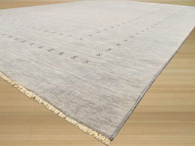 Alt view image 3 of 4 - EORC LL4GY8X10 Handmade Wool Lori Baft Rug, 8' x 10', Gray