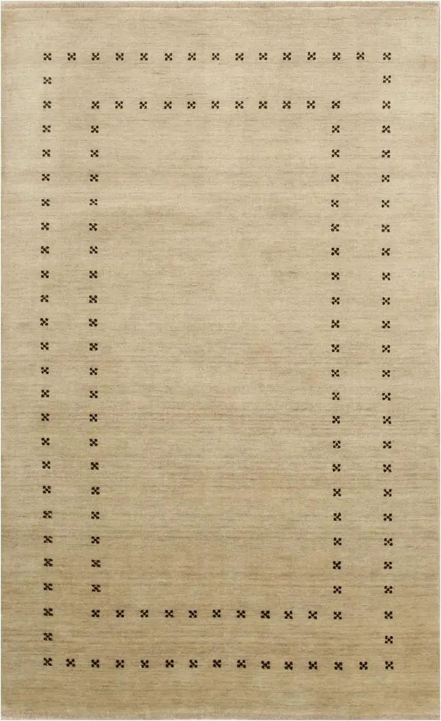 Alt view image 2 of 4 - EORC LL4BG4X6 Handmade Wool Lori Baft Rug, 4' x 6', Beige