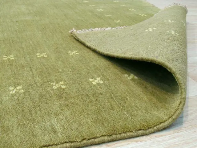 Alt view image 4 of 4 - EORC LL4OL9X12 Handmade Wool Lori Baft Rug, 9' x 12', Green