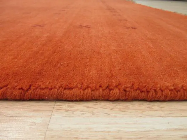 Alt view image 4 of 4 - EORC LL4OR10X14 Handmade Wool Lori Baft Rug, 10' x 14', Orange
