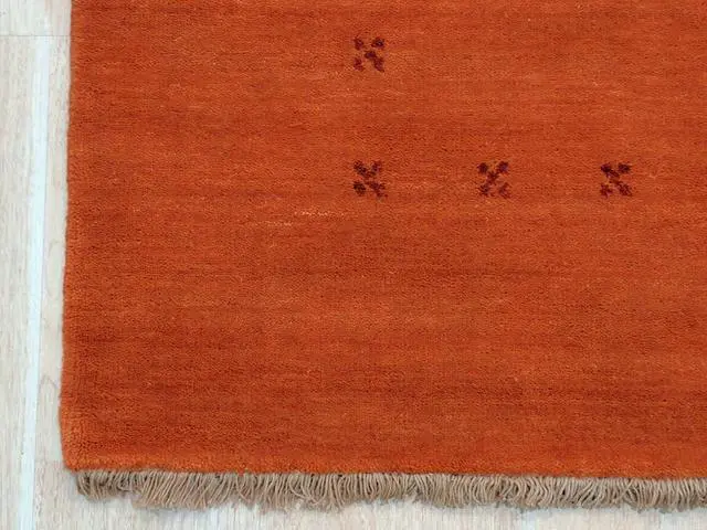 Alt view image 3 of 4 - EORC LL4OR10X14 Handmade Wool Lori Baft Rug, 10' x 14', Orange