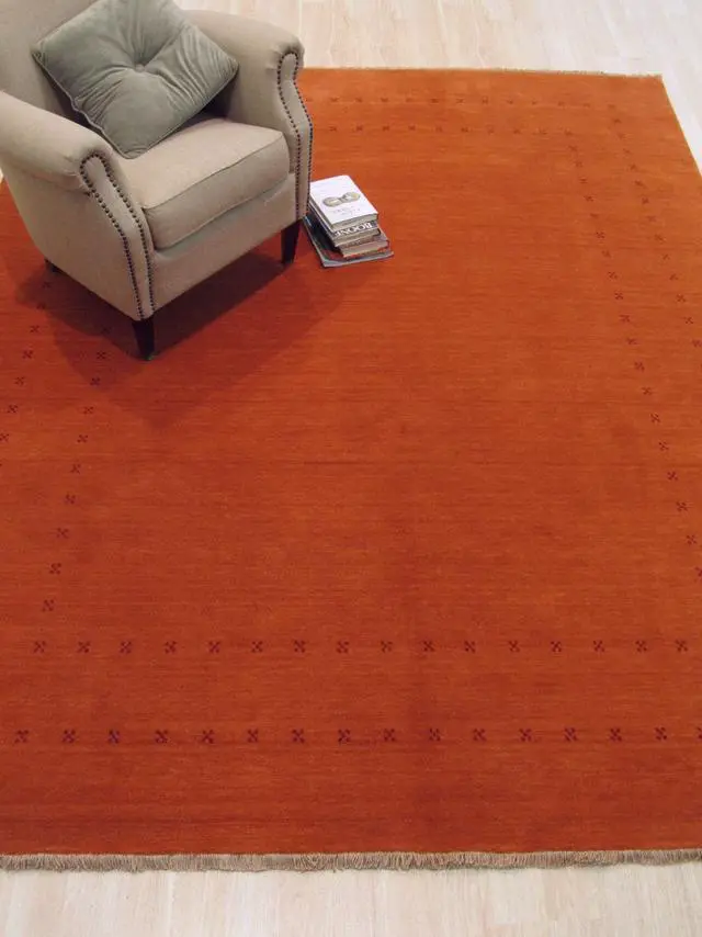 Main image of EORC LL4OR10X14 Handmade Wool Lori Baft Rug, 10' x 14', Orange