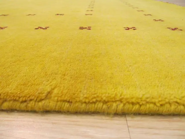 Alt view image 4 of 4 - EORC LL4YL8X10 Handmade Wool Lori Baft Rug, 8' x 10', Yellow