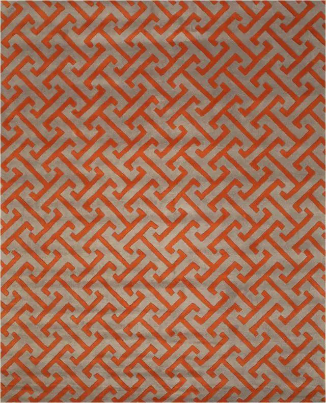 Alt view image 2 of 5 - Hand-Tufted Wool Gray Contemporary Geometric Harrison Rug, Made in India