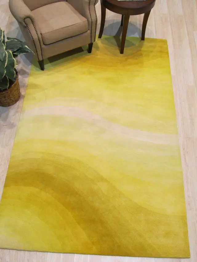 Alt view image 5 of 5 - EORC T180YL5X8 Hand-tufted Wool Desertland Rug, 5' x 8', Yellow