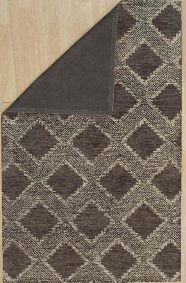 Alt view image 4 of 5 - Hand-Tufted Wool Charcoal Contemporary Transitional Spring Rug, Made in India