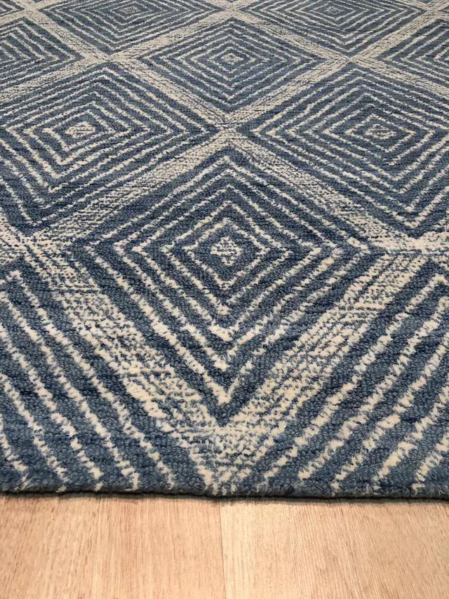 Alt view image 5 of 7 - Handloomed Wool Brown Transitional Modern Rainbow Loom Rug, Made in India