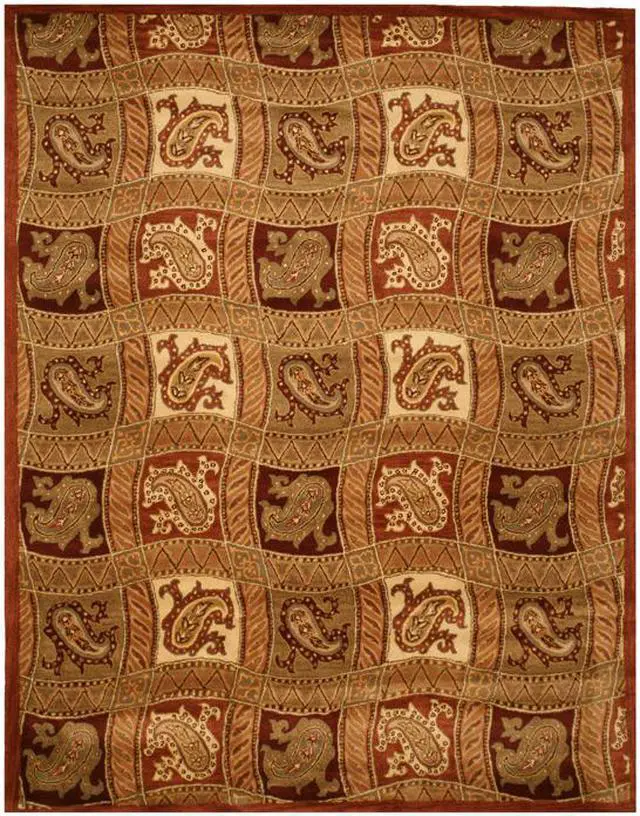 Alt view image 2 of 4 - EORC T62RD8X10 Hand-tufted Wool Fazel Rug, 7' 9 x 9' 9, Red