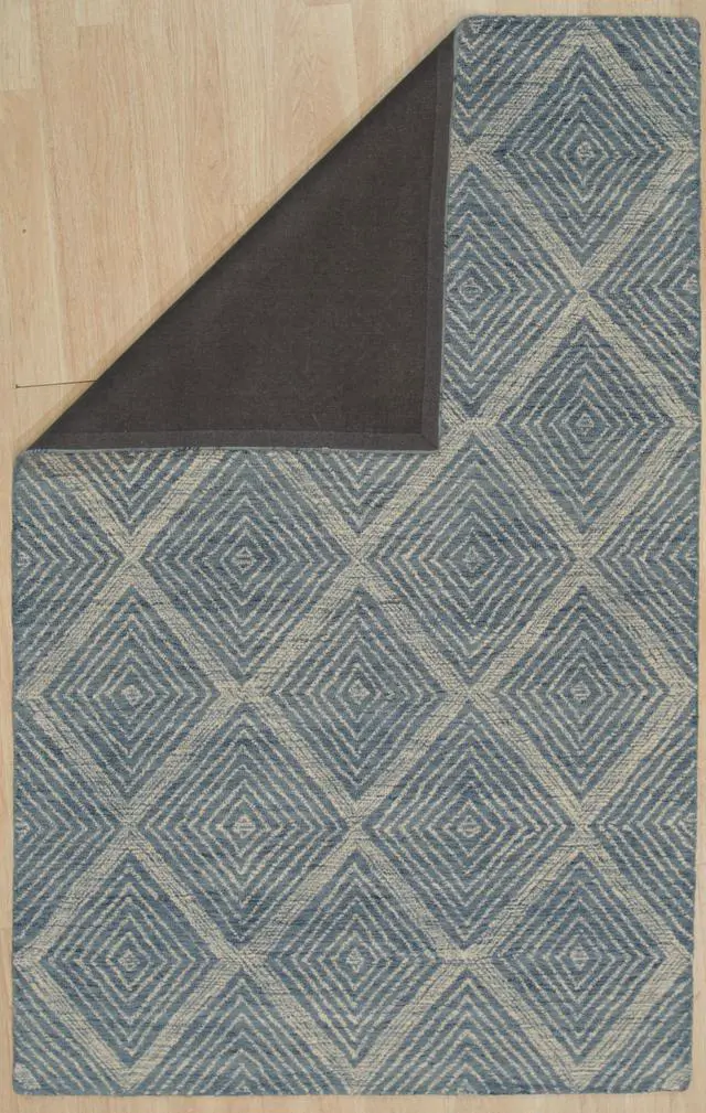 Alt view image 4 of 7 - Handloomed Wool Brown Transitional Modern Rainbow Loom Rug, Made in India