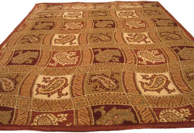 Alt view image 4 of 4 - EORC T62RD8X10 Hand-tufted Wool Fazel Rug, 7' 9 x 9' 9, Red