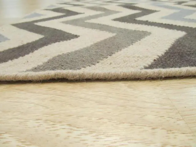 Alt view image 4 of 4 - EORC DM79MU8X10 Handmade Wool Flatweave ReversibleChevron Rug, 8' x 10', Multicolored