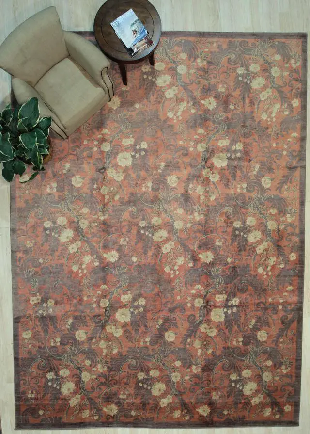 Alt view image 2 of 4 - EORC FA7052CRD10X14 Handmade Afghan Wool Turkish Knot Rug, 10' x 13'9, Red