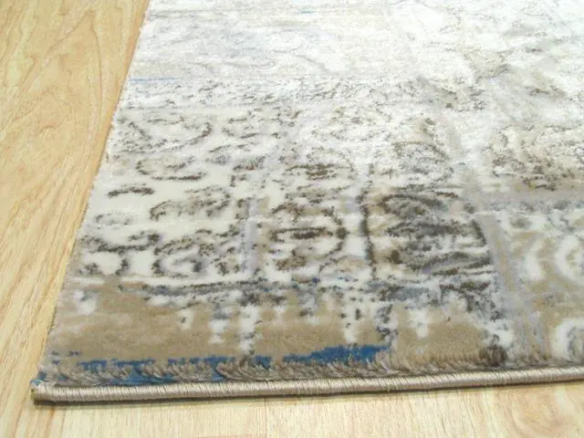 Alt view image 3 of 4 - Ivory Distressed Bohemian Isabella Rug, Made in India