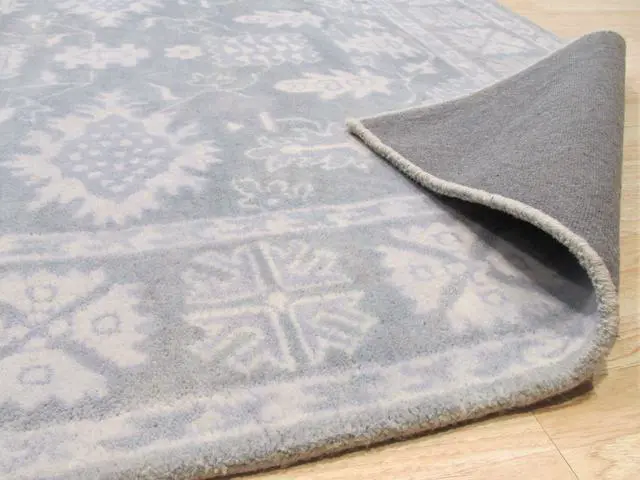 Alt view image 4 of 5 - Hand-Tufted Wool Gray Traditional Oriental Overdyed Rug, Made in India