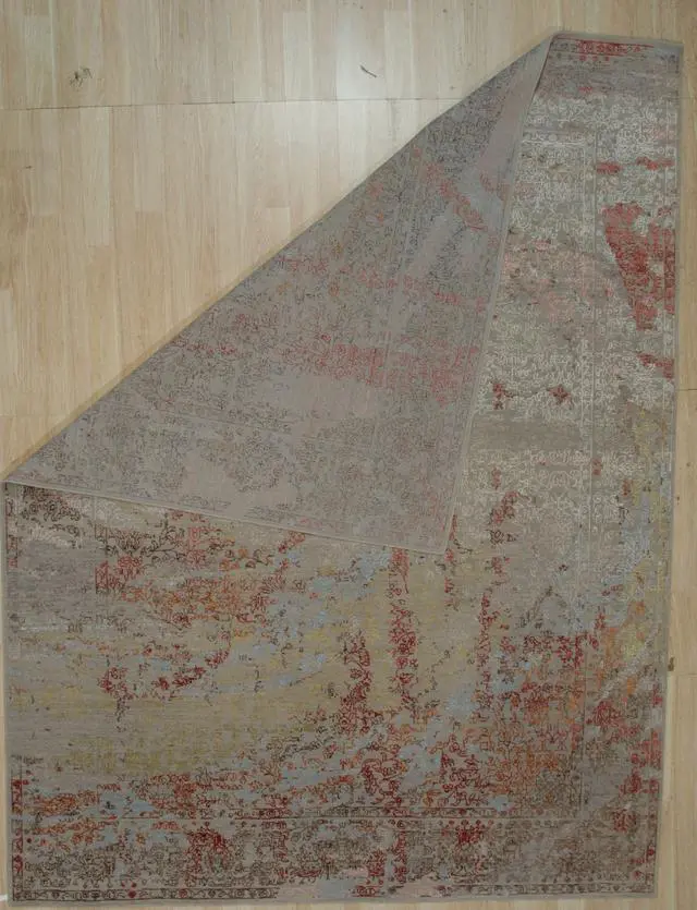 Alt view image 3 of 7 - Hand Knotted Wool Red Classic Oriental Tabriz Rug, Made in India