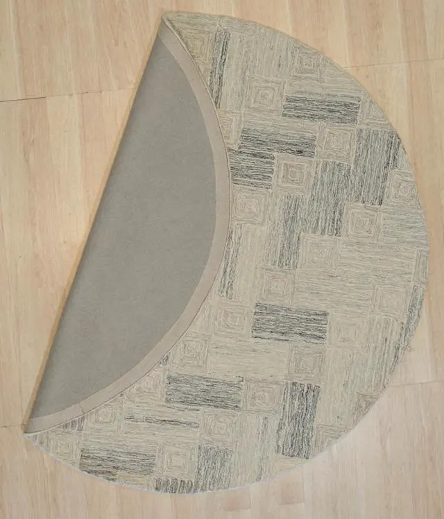 Alt view image 3 of 4 - Hand-Tufted Wool Multi-Colored Gray Transitional Geometric Modern Tufted Rug, Made in India