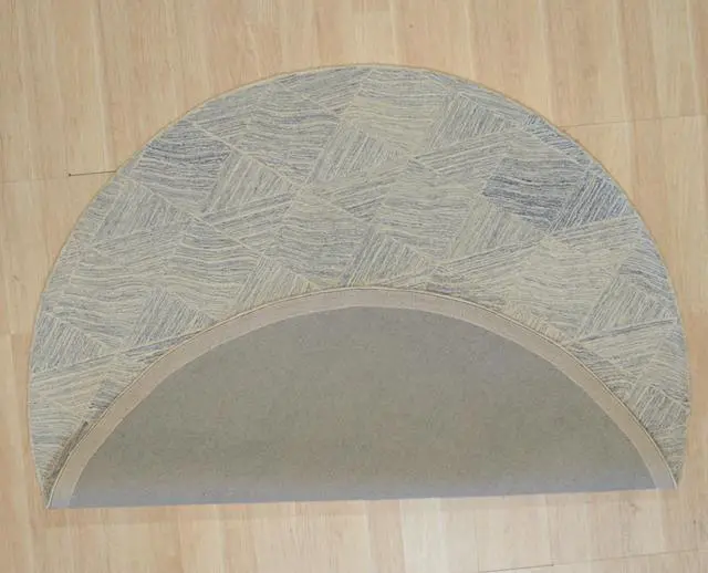 Alt view image 2 of 3 - Hand-Tufted Wool Multi-Colored DENIM Transitional Geometric Modern Tufted Rug, Made in India