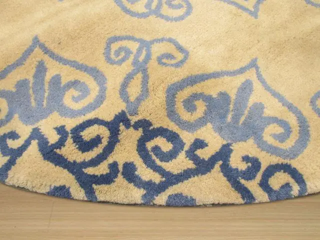 Alt view image 4 of 4 - Hand-Tufted Wool Blue Transitional Oriental Modern Naiin Rug, Made in India