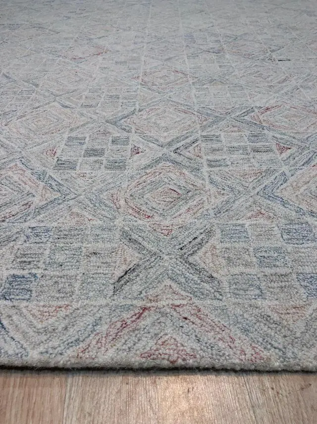 Alt view image 5 of 5 - Hand-Tufted Wool Multi-Colored Transitional Geometric Modern Tufted Rug, Made in India