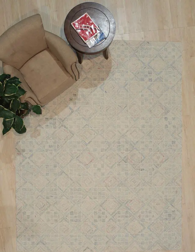 Alt view image 3 of 5 - Hand-Tufted Wool Multi-Colored Transitional Geometric Modern Tufted Rug, Made in India