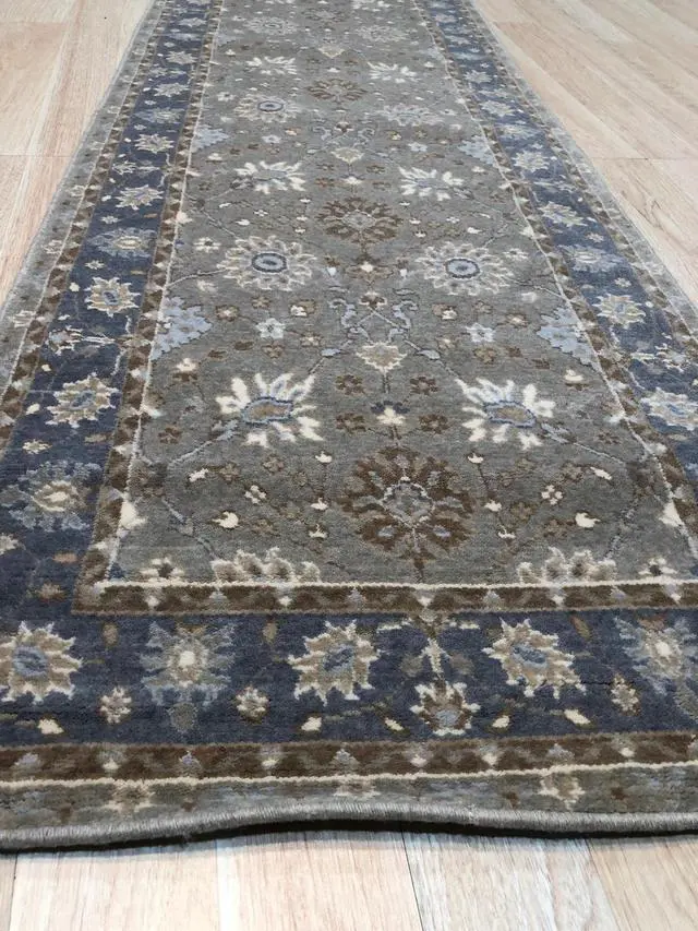 Alt view image 4 of 5 - Hand Crafted Wool Beige Traditional Oriental Oushak Rug, Made in India