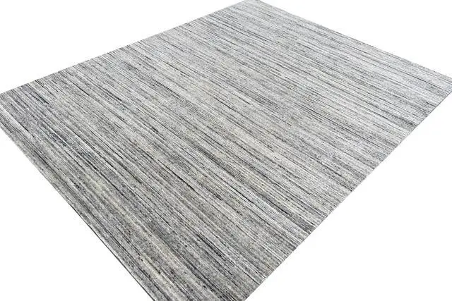 Alt view image 7 of 7 - Durable and Stylish Hand-Knotted Wool NATURAL IVORY Modern Contemporary Lori Baft Gabbeh Solid Color Rectangular Area Rugs