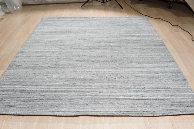 Alt view image 7 of 7 - Durable and Stylish Hand-Knotted Wool NATURAL GREY Modern Contemporary Lori Baft Gabbeh Solid Color Rectangular Area Rugs