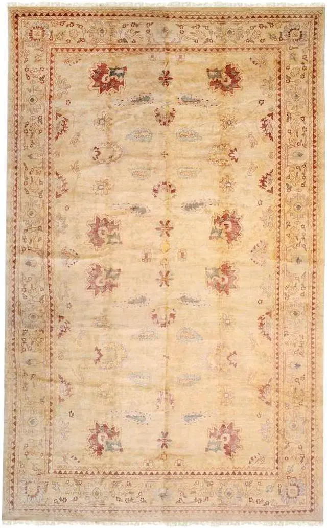Alt view image 2 of 5 - Hand Knotted Wool Beige Classic Oriental Sultanabad Rug, Made in India