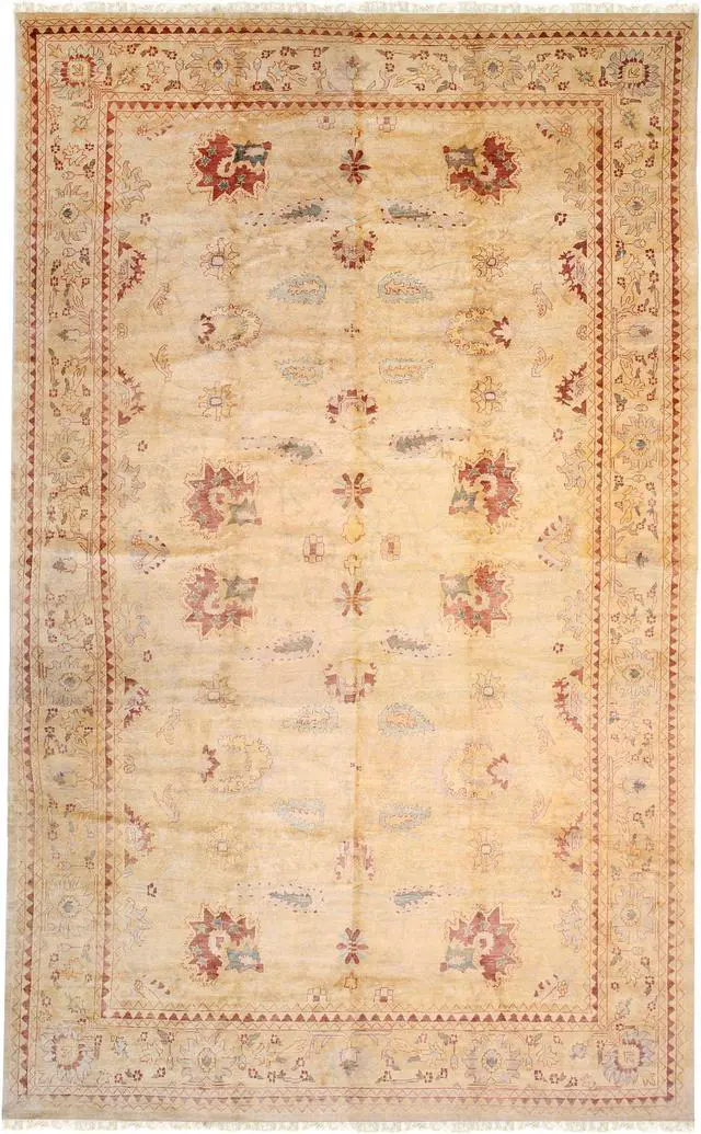 Main image of Hand Knotted Wool Beige Classic Oriental Sultanabad Rug, Made in India