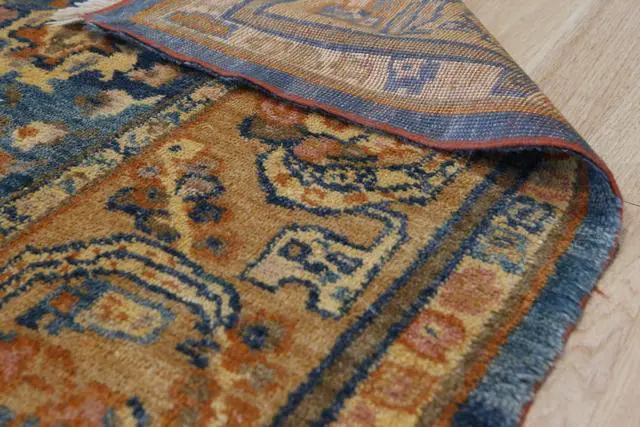 Alt view image 4 of 7 - Durable and Stylish Hand Knotted Wool P.Green / LT.FUSHIA Traditional Classic Kazak Collection Rectangular Area Rugs