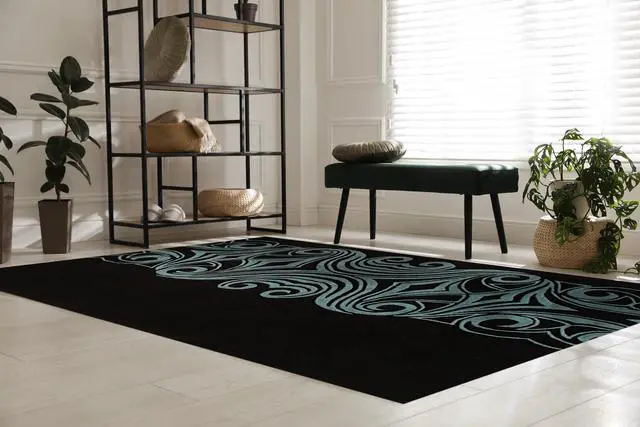 Alt view image 7 of 7 - Hand-Tufted Wool Brown Transitional Transitional Wiled Tufted Rug, Made in India