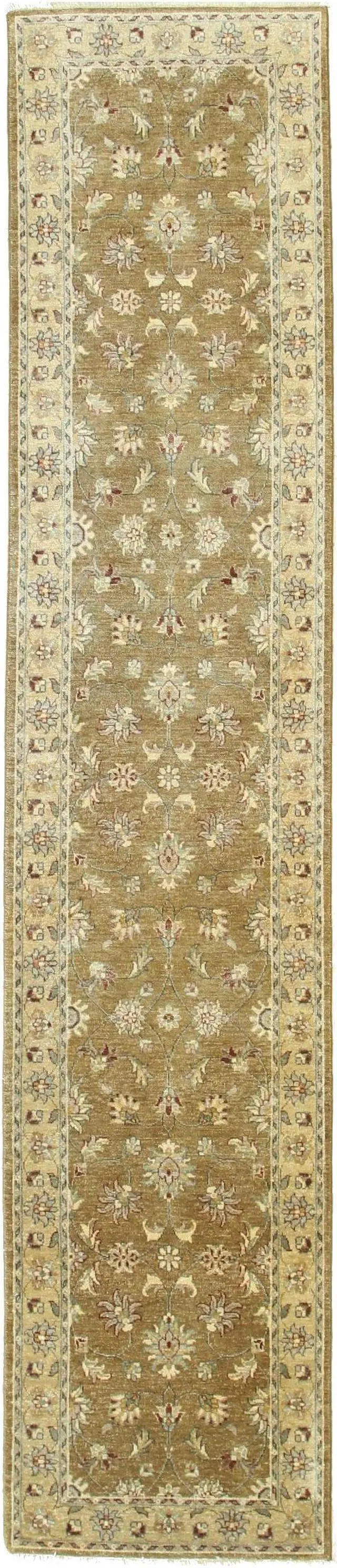 Alt view image 2 of 5 - Gold/mustard Hand Knotted Wool Traditional Oriental Agra Rug, Made in India