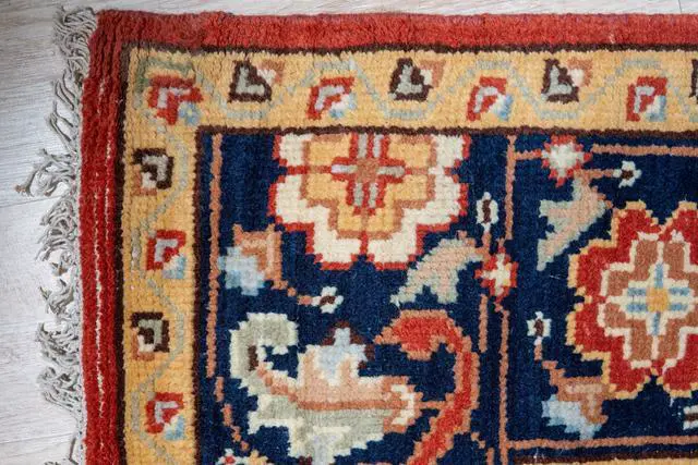 Alt view image 4 of 6 - Hand Knotted Wool Red Traditional Oriental Mahal Rug, Made in India