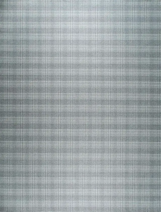 Alt view image 2 of 7 - Gray Transitional Geometric Reversible Plaid Area Rug, Made in India