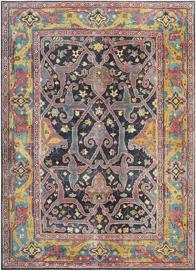 Alt view image 3 of 6 - Hand Knotted Wool Blue Classic Oriental Bidjar Rug, Made in India