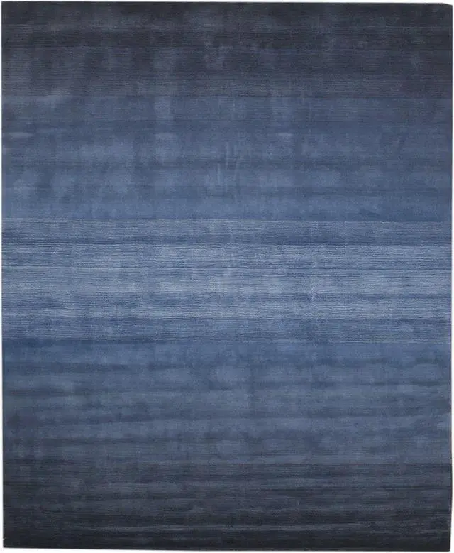 Alt view image 2 of 5 - Hand-Tufted Wool Blue Transitional Abstract Horizon Rug, Made in India