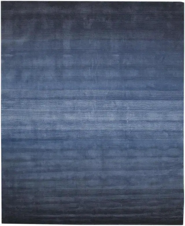 Alt view image 3 of 5 - Hand-Tufted Wool Blue Transitional Abstract Horizon Rug, Made in India