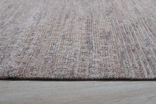 Alt view image 5 of 6 - Hand-Knotted Natural Silk Gold Mix Contemporary Solid Color Natural Silk Grass Design Rug, Made in India