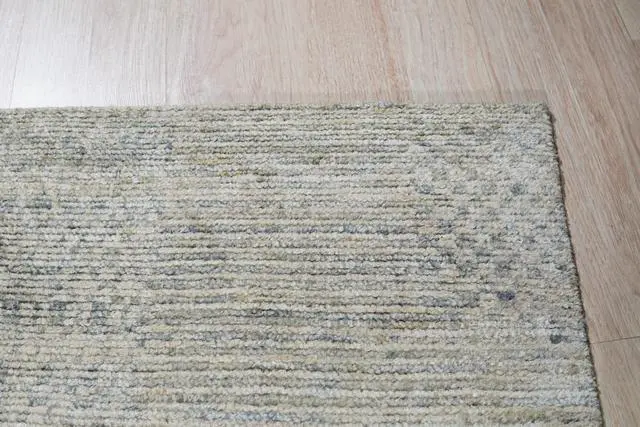 Alt view image 5 of 7 - Hand-Knotted Natural Silk Green Mix Contemporary Grass Natural Silk Grass Design Rug