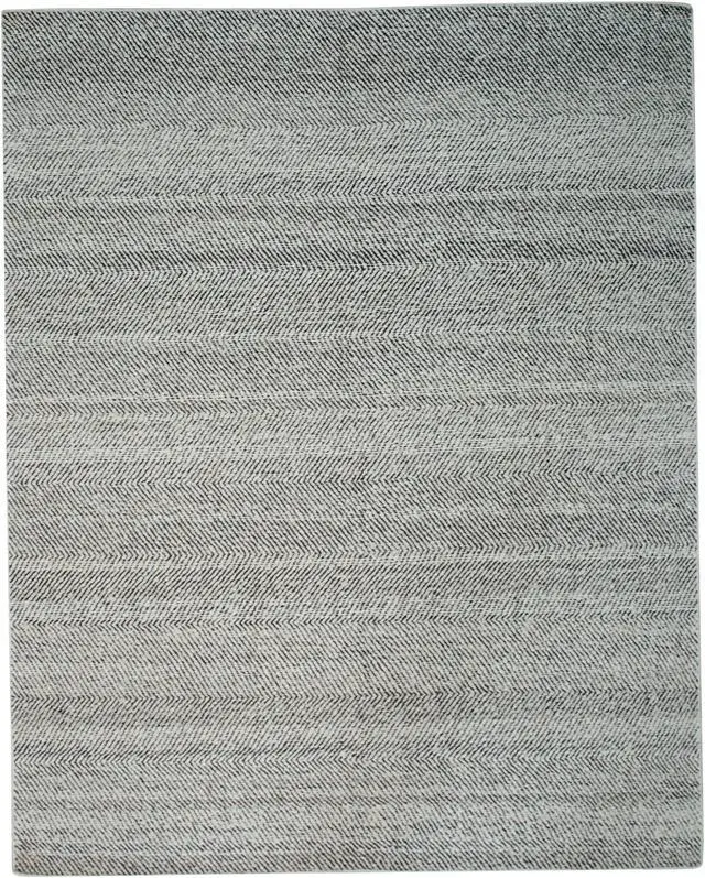 Alt view image 2 of 7 - Hand-Knotted Wool Natural White Modern Contemporary flatweave Rug, Made in India